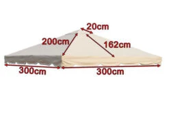 OUTFLEXX Ersatzdach Für Pavillons, Beige, Polyester, 300x300cm -Ausgewählte Gartenmöbelgeschäfte 4 13620.jpg