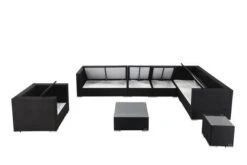 OUTFLEXX Loungemöbel-Set, Schwarz, Polyrattan, Für 8 Personen, Inkl. Kaffeetisch, Wasserfeste Kissenbox -Ausgewählte Gartenmöbelgeschäfte 4 1380 BOX B.jpg