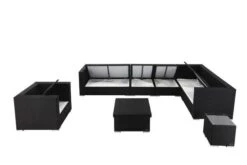 OUTFLEXX Loungemöbel-Set, Schwarz, Polyrattan, Für 8 Personen, Inkl. Loungetisch, Wasserfeste Kissenbox -Ausgewählte Gartenmöbelgeschäfte 4 1380 BOX D.jpg