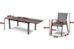 HARTMAN Esstischgarnitur, Xerix-anthrazit, Alu/HPL, 260/160x90 Cm, 6 Sessel -Ausgewählte Gartenmöbelgeschäfte 4 13968.jpg