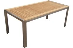 OUTFLEXX Sitzgruppe, Taupe, Edelstahl/Teak, Esstisch 180 X 90 Cm, 6 Stapelstühle Gepolstert -Ausgewählte Gartenmöbelgeschäfte 4 14192.jpg