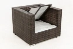 OUTFLEXX Sessel, Braun Marmoriert, Polyrattan, 90 X 85 X 70 Cm, Wasserfeste Kissenbox -Ausgewählte Gartenmöbelgeschäfte 4 15734 7 BOX.jpg