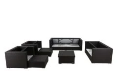 OUTFLEXX Loungemöbel-Set, Braun, Polyrattan, Für 9 Personen, Inkl. Loungetisch, Wasserfeste Kissenbox -Ausgewählte Gartenmöbelgeschäfte 4 1599 BOX D.jpg