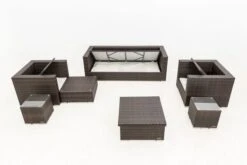 OUTFLEXX Loungemöbel-Set, Braun Marmoriert, Polyrattan, 6 Pers, Wasserfeste Kissenbox, Inkl. Loungetisch -Ausgewählte Gartenmöbelgeschäfte 4 16063 BOX D.jpg