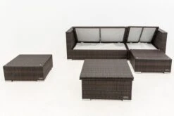OUTFLEXX Loungemöbel-Set, Braun Marmoriert, 5 Pers, Polyrattan, Wasserfeste Kissenbox, Inkl. Loungetisch -Ausgewählte Gartenmöbelgeschäfte 4 16068 BOX D.jpg