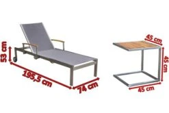 OUTFLEXX Sonnenliegen-Set, Taupe, Edelstahl/FSC-Teak, 195,5x74x35cm, Mit Armlehnen, Inkl. Beistelltisch 45x45cm 14 OUTFLEXX Sonnenliegen-Set, Taupe, Edelstahl/FSC-Teak, 195,5x74x35cm, Mit Armlehnen, Inkl. Beistelltisch 45x45cm -Ausgewählte Gartenmöbelgeschäfte 4 16547.jpg