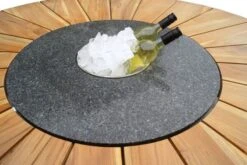 OUTFLEXX Sitzgruppe, Schwarz, Edelstahl/FSC-Teak, Ø 170 Cm, 6 Freischwinger, Inkl. Drehbarer Granitplatte + Eiskühler -Ausgewählte Gartenmöbelgeschäfte 4 16570.jpg