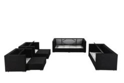 OUTFLEXX Loungemöbel-Set, Schwarz, Polyrattan, Für 9 Personen, Wasserfeste Kissenbox -Ausgewählte Gartenmöbelgeschäfte 4 1716 BOX A.jpg