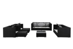 OUTFLEXX Loungemöbel-Set, Schwarz, Polyrattan, Für 9 Personen, Inkl. Kaffeetisch, Wasserfeste Kissenbox -Ausgewählte Gartenmöbelgeschäfte 4 1716 BOX B.jpg