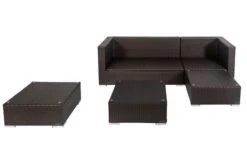 OUTFLEXX Loungemöbel-Set, Braun, Polyrattan, 5 Personen, Wasserfeste Kissenbox, Inkl. Kaffeetisch -Ausgewählte Gartenmöbelgeschäfte 4 18227 BOX B.jpg