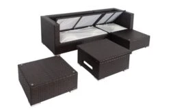 OUTFLEXX Loungemöbel-Set, Braun, Polyrattan, 5 Personen, Wasserfeste Kissenbox, Inkl. Loungetisch -Ausgewählte Gartenmöbelgeschäfte 4 18227 BOX D.jpg