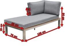 OUTFLEXX Chaiselongue, Silber/grau, Edelstahl/FSC-Teakholz/Textil, 158 X 76 X 64 Cm 9 OUTFLEXX Chaiselongue, Silber/grau, Edelstahl/FSC-Teakholz/Textil, 158 X 76 X 64 Cm -Ausgewählte Gartenmöbelgeschäfte 4 18295.jpg