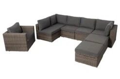 OUTFLEXX Loungemöbel-Set, Grau, Polyrattan, 8Personen, Mit Sessel, Verstellbare Sitzflächen, Wasserfeste Kissenbox -Ausgewählte Gartenmöbelgeschäfte 4 18365 BOX.jpg
