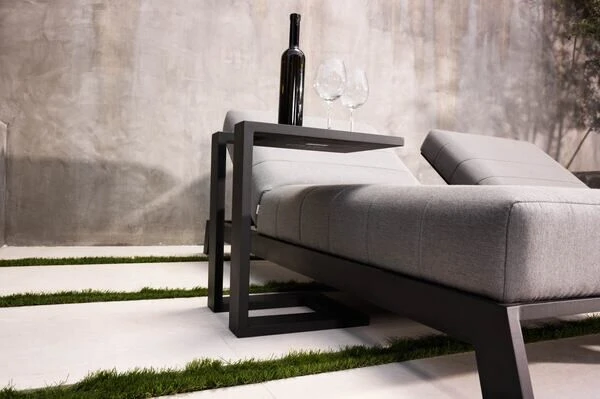 OUTFLEXX Beistelltisch, Weiß, Aluminium, 48 X 32 X 53 Cm, U-Form 6 OUTFLEXX Beistelltisch, Weiß, Aluminium, 48 X 32 X 53 Cm, U-Form – Bild 4