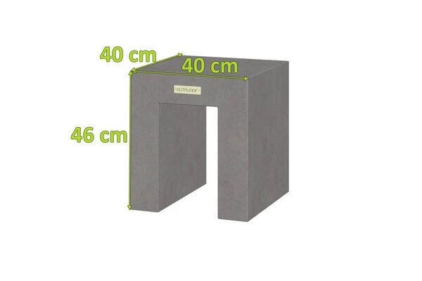 OUTFLEXXHocker, Grau, Faserzement, 40 X 40 X 46 Cm, Glatte Oberfläche, Würfeldesign 6 OUTFLEXXHocker, Grau, Faserzement, 40 X 40 X 46 Cm, Glatte Oberfläche, Würfeldesign – Bild 4