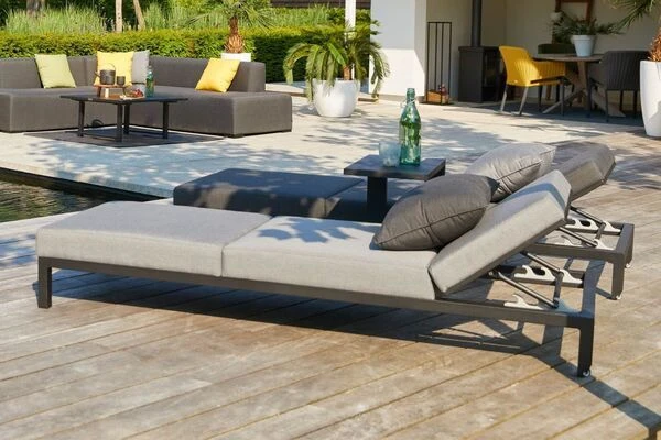 HARTMAN Adam Gartenliege, Flanelle, Alu/Sunbrella, 195x70x30cm, Rückenlehne Verstellbar, Inkl. Kopfkissen 6 HARTMAN Adam Gartenliege, Flanelle, Alu/Sunbrella, 195x70x30cm, Rückenlehne Verstellbar, Inkl. Kopfkissen – Bild 4