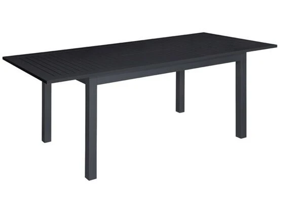 DOPPLER Expert Esstischgarnitur, Anthrazit/schwarz, Alu/Textilene, 4 Stapelsessel, 2 Hochlehner, 150-210x90cm 6 DOPPLER Expert Esstischgarnitur, Anthrazit/schwarz, Alu/Textilene, 4 Stapelsessel, 2 Hochlehner, 150-210x90cm – Bild 4