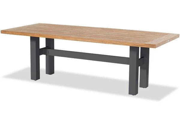 HARTMAN Sondermodell Yasmani/Da Vinci Esstischgruppe, Xerix, Alu/Teakholz, 240x100cm, 6 Stapel-, 2 Multipositionssessel 6 HARTMAN Sondermodell Yasmani/Da Vinci Esstischgruppe, Xerix, Alu/Teakholz, 240x100cm, 6 Stapel-, 2 Multipositionssessel – Bild 4