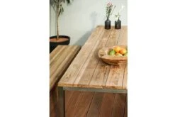 OUTFLEXX Esstischgarnitur, Edelstahl/recyceltes FSC-Teakholz, Tisch 200x100 Cm, 2 Bänke -Ausgewählte Gartenmöbelgeschäfte 4 19363.jpg