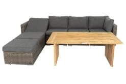 OUTFLEXX Loungegarnitur, Polyrattan/Teakholz, Tisch 160x90cm, Für 6 Personen, Wasserfeste Kissenbox -Ausgewählte Gartenmöbelgeschäfte 4 19394.jpg