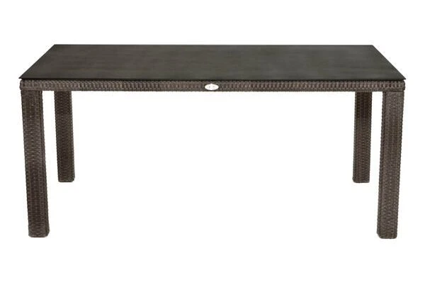 Ploß Rocking Dining Tisch, Grau/braun-meliert, Polyrattan, 170 X 90 Cm, Glasplatte In Steinoptik 6 Ploß Rocking Dining Tisch, Grau/braun-meliert, Polyrattan, 170 X 90 Cm, Glasplatte In Steinoptik – Bild 4