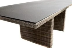 Ploß Rabida Dining Tisch, Champagner-meliert, Polyrattan, 220 X 100 Cm, Glasplatte In Steinoptik -Ausgewählte Gartenmöbelgeschäfte 4 20161.jpg