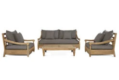 OUTFLEXX Loungemöbel, Natur/grau, Recycled FSC®-Teak/Olefin, 4 Sitzplätze, Inkl. Polster -Ausgewählte Gartenmöbelgeschäfte 4 20313.jpg