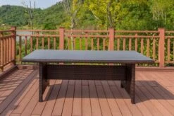 OUTFLEXX Dining Tisch, Braun Marmoriert, Polyrattan, 220 X 100 Cm, Tischplatte Spraystone, 6mm 14 OUTFLEXX Dining Tisch, Braun Marmoriert, Polyrattan, 220 X 100 Cm, Tischplatte Spraystone, 6mm -Ausgewählte Gartenmöbelgeschäfte 4 20663.jpg