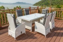 OUTFLEXX Dining Set, Weiß, Polyrattan, Tisch 200x95cm, Spraystone 6mm, 6 Dining Sessel Verstellbar -Ausgewählte Gartenmöbelgeschäfte 4 20672.jpg