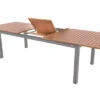 DOPPLER Expert Esstisch, Silber/Holzoptik, Aluminium, 220-280x100 Cm, Ausziehbar -Ausgewählte Gartenmöbelgeschäfte 4 20900.jpg