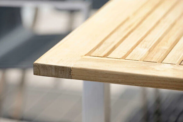 STERN Cardiff Esstischgarnitur, Silber/silbergrau, Edelstahl/Textilen/FSC-Teakholz/Alu, 162/220 X 90 Cm, 6 Multipos, Butterfly-Auszug 6 STERN Cardiff Esstischgarnitur, Silber/silbergrau, Edelstahl/Textilen/FSC-Teakholz/Alu, 162/220 X 90 Cm, 6 Multipos, Butterfly-Auszug – Bild 4