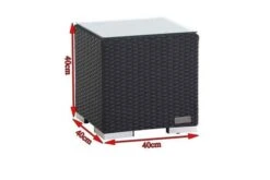 OUTFLEXX Beistelltisch, Schwarz, Polyrattan, 40x40x40 Cm, Inkl. Glasplatte 10 OUTFLEXX Beistelltisch, Schwarz, Polyrattan, 40x40x40 Cm, Inkl. Glasplatte -Ausgewählte Gartenmöbelgeschäfte 4 2392 10.jpg