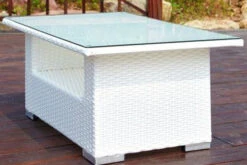 OUTFLEXX Kaffeetisch, Weiß, Polyrattan, 108,5x68cm, Inkl. Glasplatte -Ausgewählte Gartenmöbelgeschäfte 4 2511 13.jpg