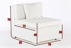 OUTFLEXX Mittelelement, Weiß, Polyrattan, Inkl. Polster, Wasserfeste Kissenbox -Ausgewählte Gartenmöbelgeschäfte 4 2511 5 BOX.jpg