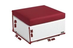 OUTFLEXX Beistelltisch/Hocker, Weiß, Polyrattan, Inkl. Glasplatte Und Polster 9 OUTFLEXX Beistelltisch/Hocker, Weiß, Polyrattan, Inkl. Glasplatte Und Polster -Ausgewählte Gartenmöbelgeschäfte 4 2511 8.jpg