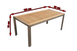 OUTFLEXX Esstisch, Edelstahl/FSC-Teakholz, 180x90cm -Ausgewählte Gartenmöbelgeschäfte 4 7101 3.jpg