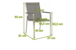 STERN Cardiff Stapelsessel, Silbergrau, Edelstahl/Textil/Aluminiumarmlehnen, 61x57x92 Cm, Stapelbar -Ausgewählte Gartenmöbelgeschäfte 5 11604 2.jpg