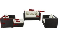 OUTFLEXX Loungemöbel-Set, 5 Personen, Braun, Polyrattan, Wasserfeste Kissenbox -Ausgewählte Gartenmöbelgeschäfte 5 1298 BOX A.jpg