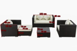 OUTFLEXX Loungemöbel-Set, 5 Personen, Braun, Polyrattan, Inkl. Kaffeetisch, Wasserfeste Kissenbox -Ausgewählte Gartenmöbelgeschäfte 5 1298 BOX B.jpg