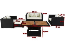 OUTFLEXX Loungemöbel-Set, 5 Personen, Schwarz, Polyrattan, Inkl. Loungetisch, Wasserfeste Kissenbox -Ausgewählte Gartenmöbelgeschäfte 5 1299 BOX D.jpg