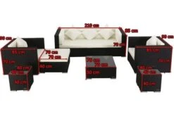 OUTFLEXX Loungemöbel-Set, Schwarz, Polyrattan, Für 6 Personen, Inkl. Kaffeetisch, Wasserfeste Kissenbox -Ausgewählte Gartenmöbelgeschäfte 5 1302 BOX B.jpg