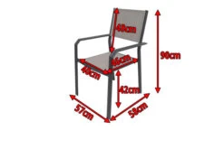 VILLANA Gartenstuhl, Anthrazit/grau, Aluminium/Textil, 58 X 57 X 90 Cm, Stapelbar 12 VILLANA Gartenstuhl, Anthrazit/grau, Aluminium/Textil, 58 X 57 X 90 Cm, Stapelbar -Ausgewählte Gartenmöbelgeschäfte 5 13403.jpg