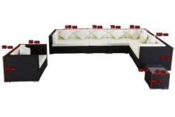 OUTFLEXX Loungemöbel-Set, Schwarz, Polyrattan, Für 8 Personen, Wasserfeste Kissenbox -Ausgewählte Gartenmöbelgeschäfte 5 1380 BOX A.jpg