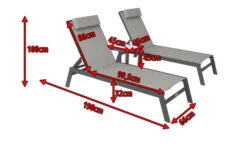 VILLANA 2er-Set Sonnenliegen, Anthrazit/grau, Alu/Textil, 198x66x32cm, Mit Beistelltisch 45x45cm -Ausgewählte Gartenmöbelgeschäfte 5 13885.jpg