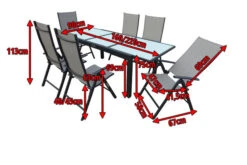 VILLANA Sitzgruppe, Anthrazit/grau, Alu/Textil, Tisch 160/220 Cm, 6 Multipositionssessel -Ausgewählte Gartenmöbelgeschäfte 5 13891.jpg