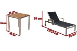 OUTFLEXX 2er-Set Sonnenliegen, Schwarz, Edelstahl/Teak, 195,5x74x35cm, Mit Beistelltisch 45x45cm -Ausgewählte Gartenmöbelgeschäfte 5 14165.jpg