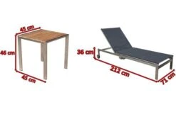 OUTFLEXX 2er-Set Rollliege, Schwarz, Edelstahl/Teak, 212x71x36cm, Mit Beistelltisch 45x45cm 16 OUTFLEXX 2er-Set Rollliege, Schwarz, Edelstahl/Teak, 212x71x36cm, Mit Beistelltisch 45x45cm -Ausgewählte Gartenmöbelgeschäfte 5 14169.jpg