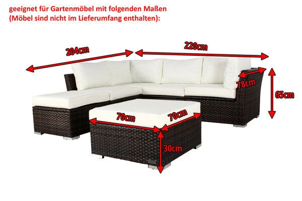 OUTFLEXX Premium Abdeckhauben Set Für Lounge: 7759-BOX-B (gestellt Als Ecklounge), Schwarz, Wasserbeständig 7 OUTFLEXX Premium Abdeckhauben Set Für Lounge: 7759-BOX-B (gestellt Als Ecklounge), Schwarz, Wasserbeständig – Bild 5
