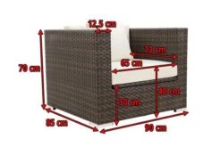 OUTFLEXX Sessel, Braun Marmoriert, Polyrattan, 90 X 85 X 70 Cm, Wasserfeste Kissenbox -Ausgewählte Gartenmöbelgeschäfte 5 15734 7 BOX.jpg