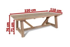 OUTFLEXX Esstisch XXL, Natur, Recyceltes FSC®-Teakholz, 220x110cm, Rustikal Gebürstet, Tischplattenstärke 4cm -Ausgewählte Gartenmöbelgeschäfte 5 15864.jpg